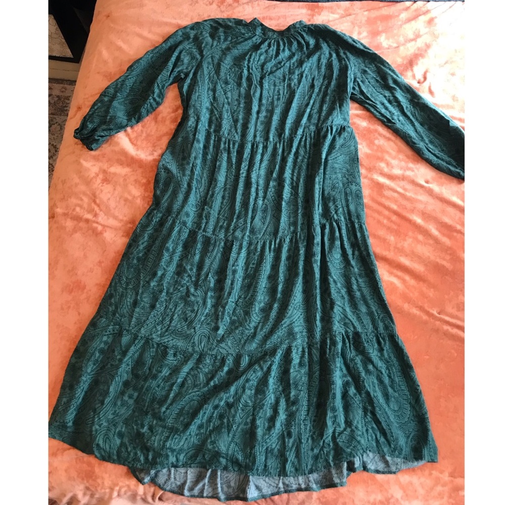 Ankle-length paisley Prairie dress